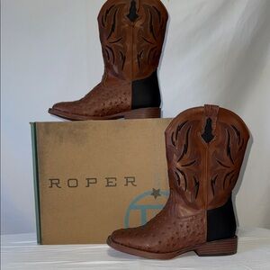 Roper Kids Brown and Black Western Boots